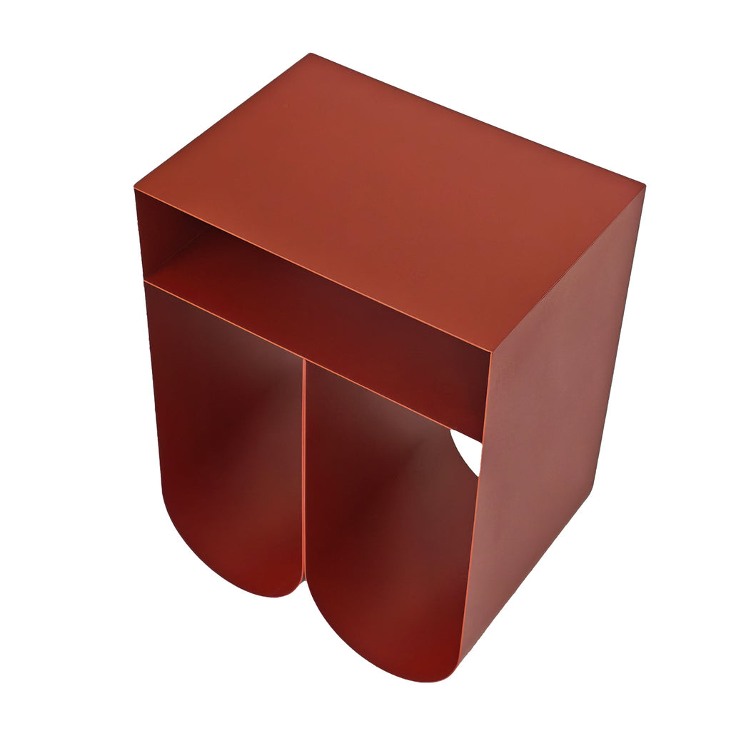 35.5cm Capri Side Table - Burgundy Red