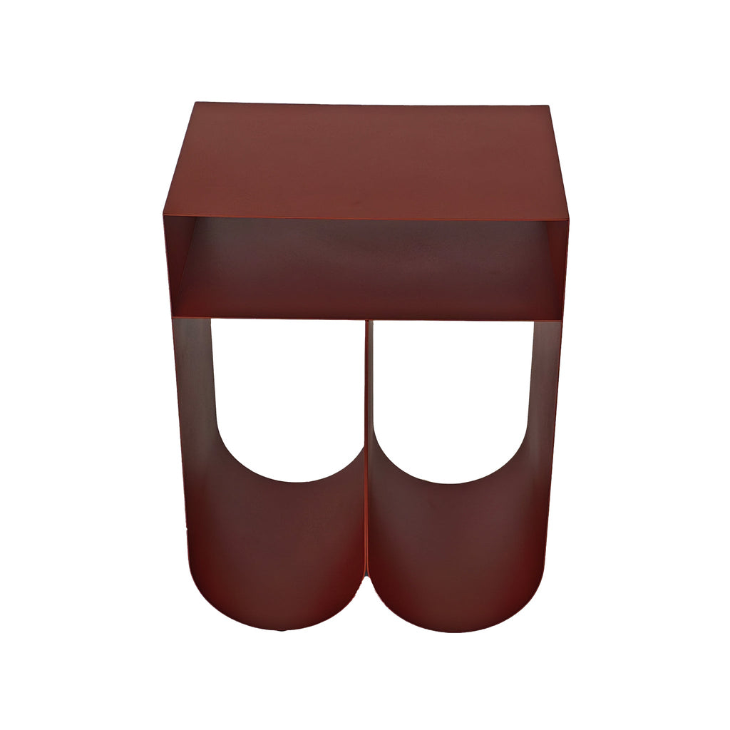 35.5cm Capri Side Table - Burgundy Red