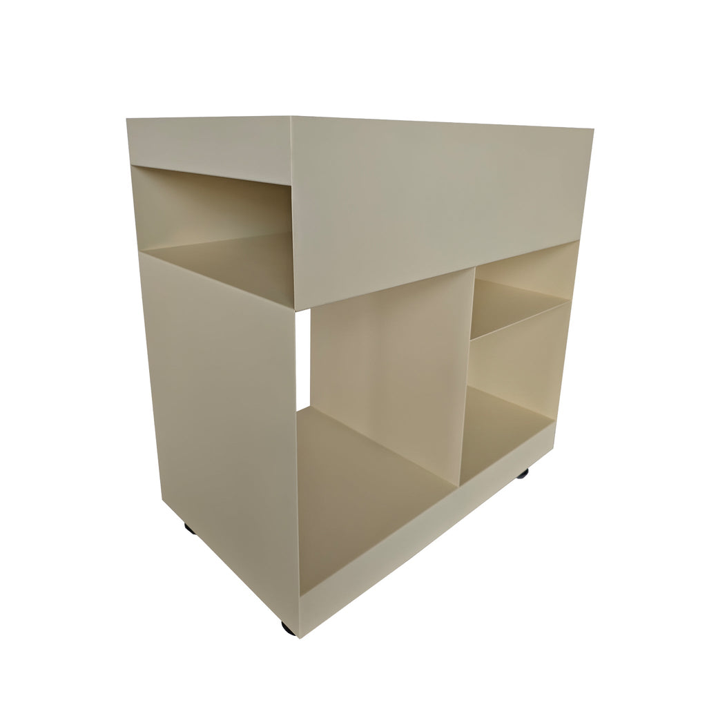 60cm Capri Side Table - Ivory White