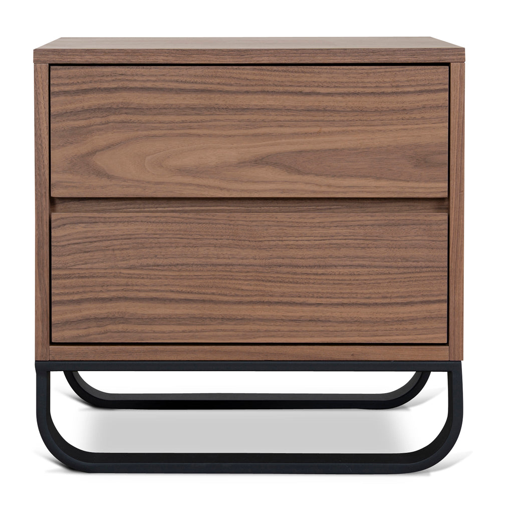 55cm Bedside Table - Walnut