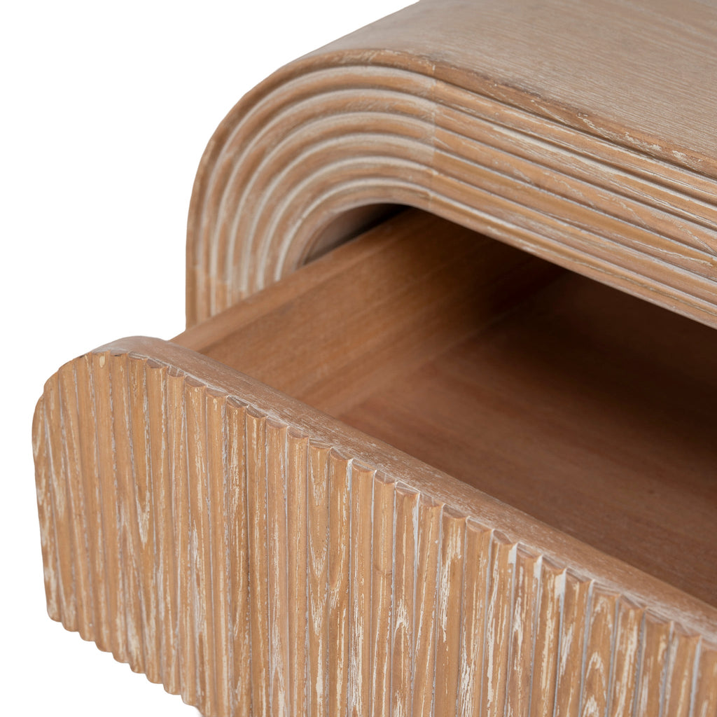55cm Bedside Table - Light Natural
