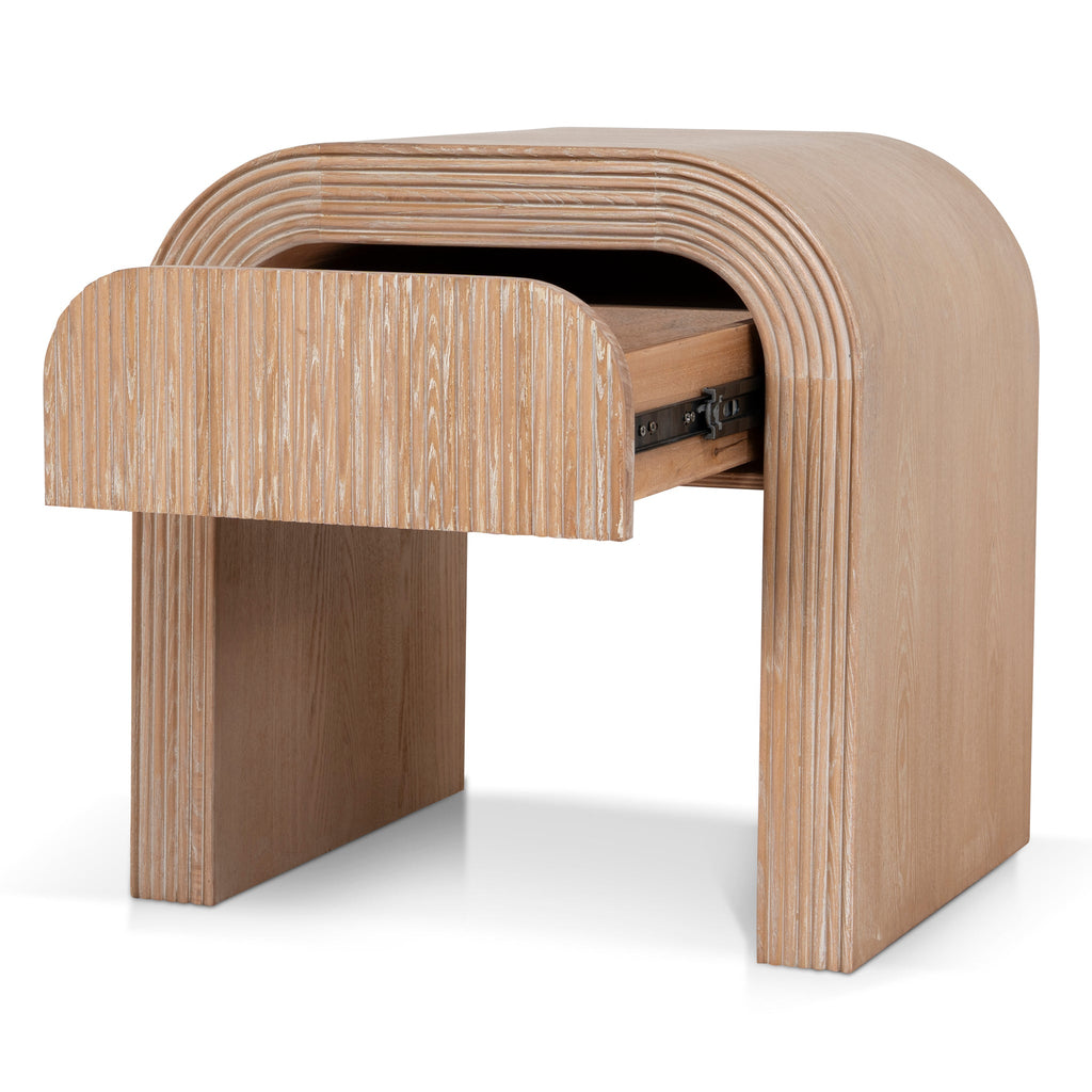 55cm Bedside Table - Light Natural