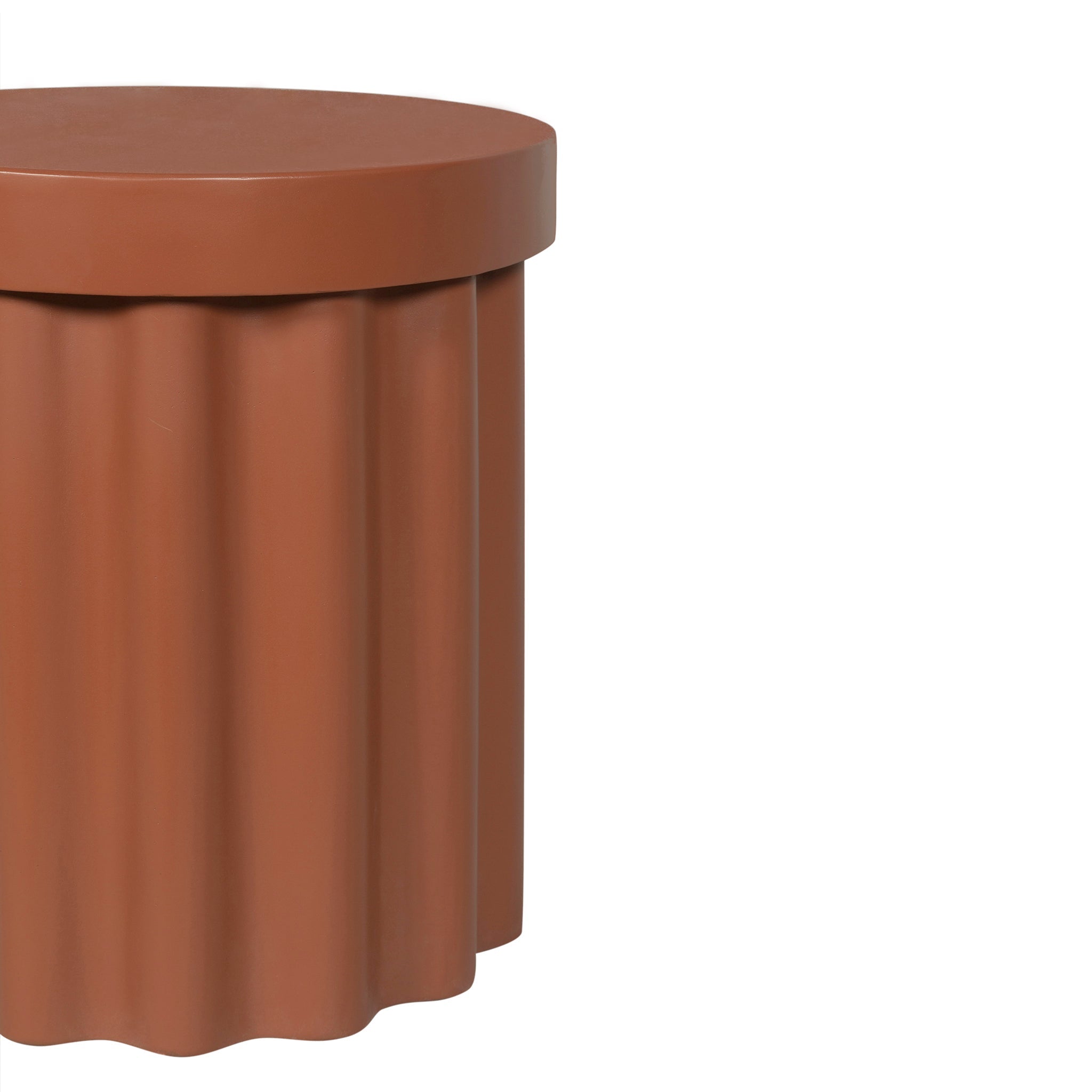 40cm Concrete Capri Side Table - Terracotta