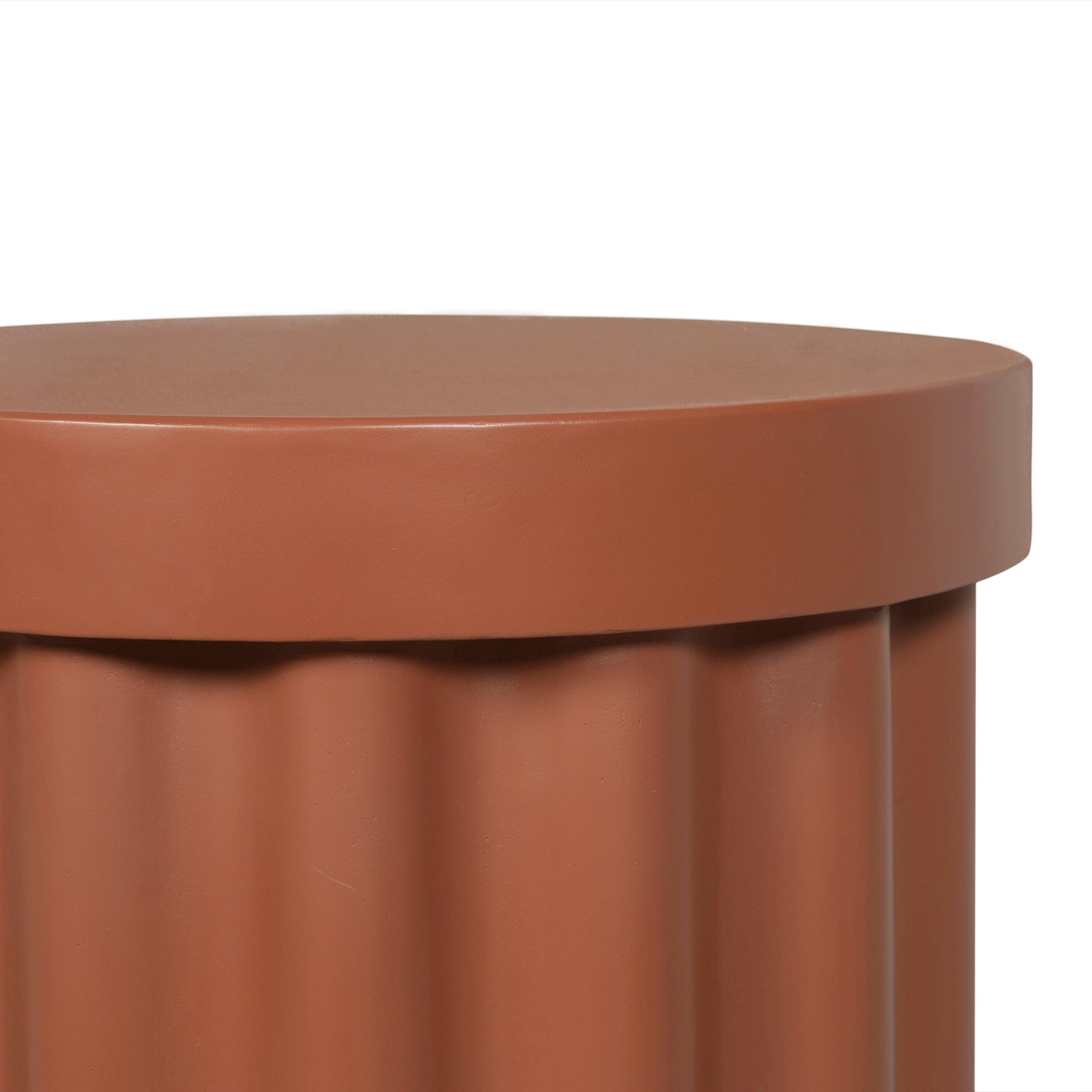 40cm Concrete Capri Side Table - Terracotta