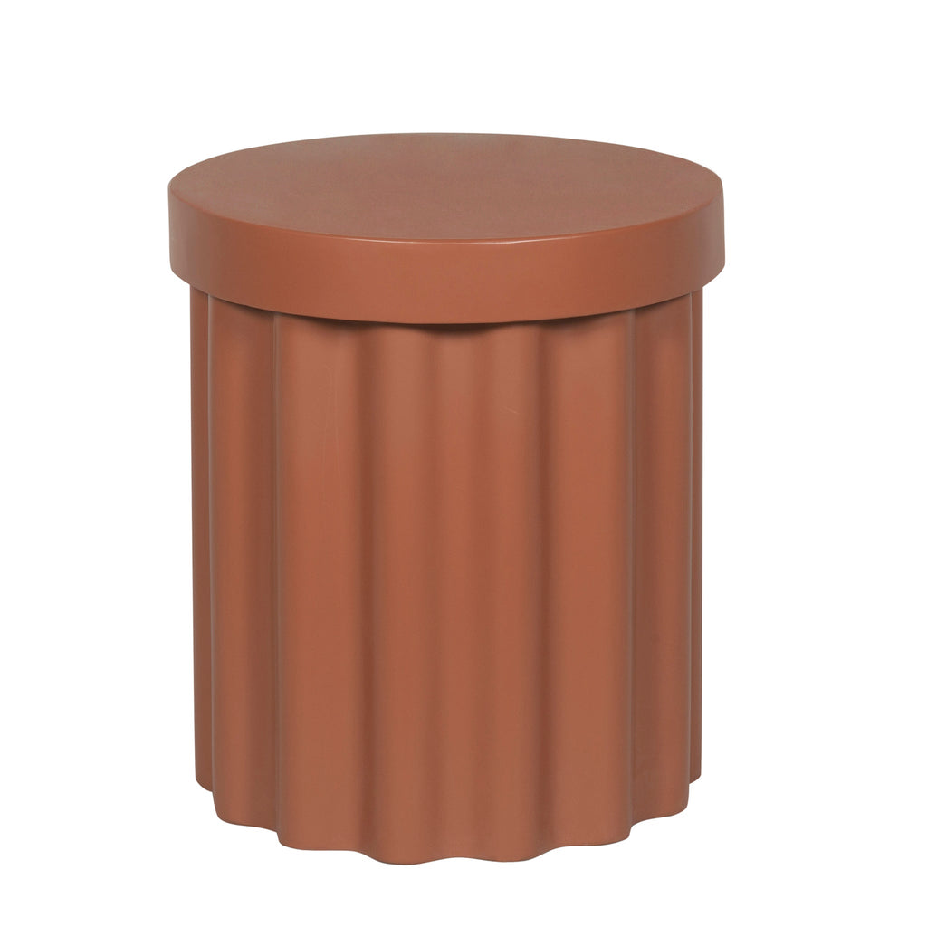 40cm Concrete Capri Side Table - Terracotta