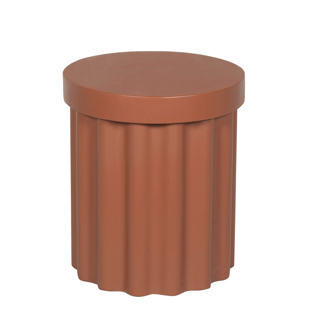 40cm Concrete Capri Side Table - Terracotta