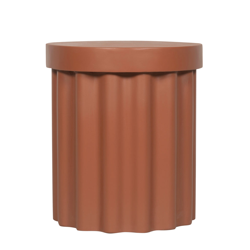 40cm Concrete Capri Side Table - Terracotta