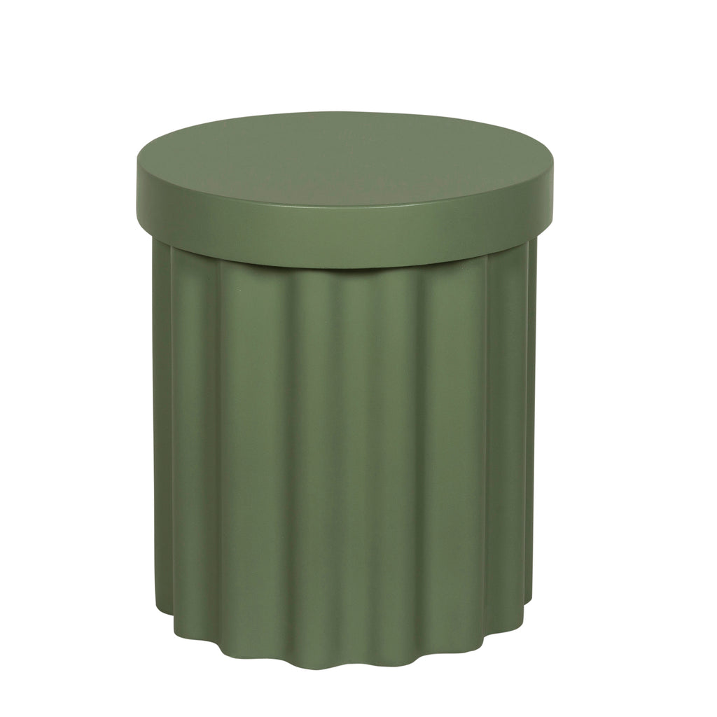 40cm Concrete Capri Side Table - Green