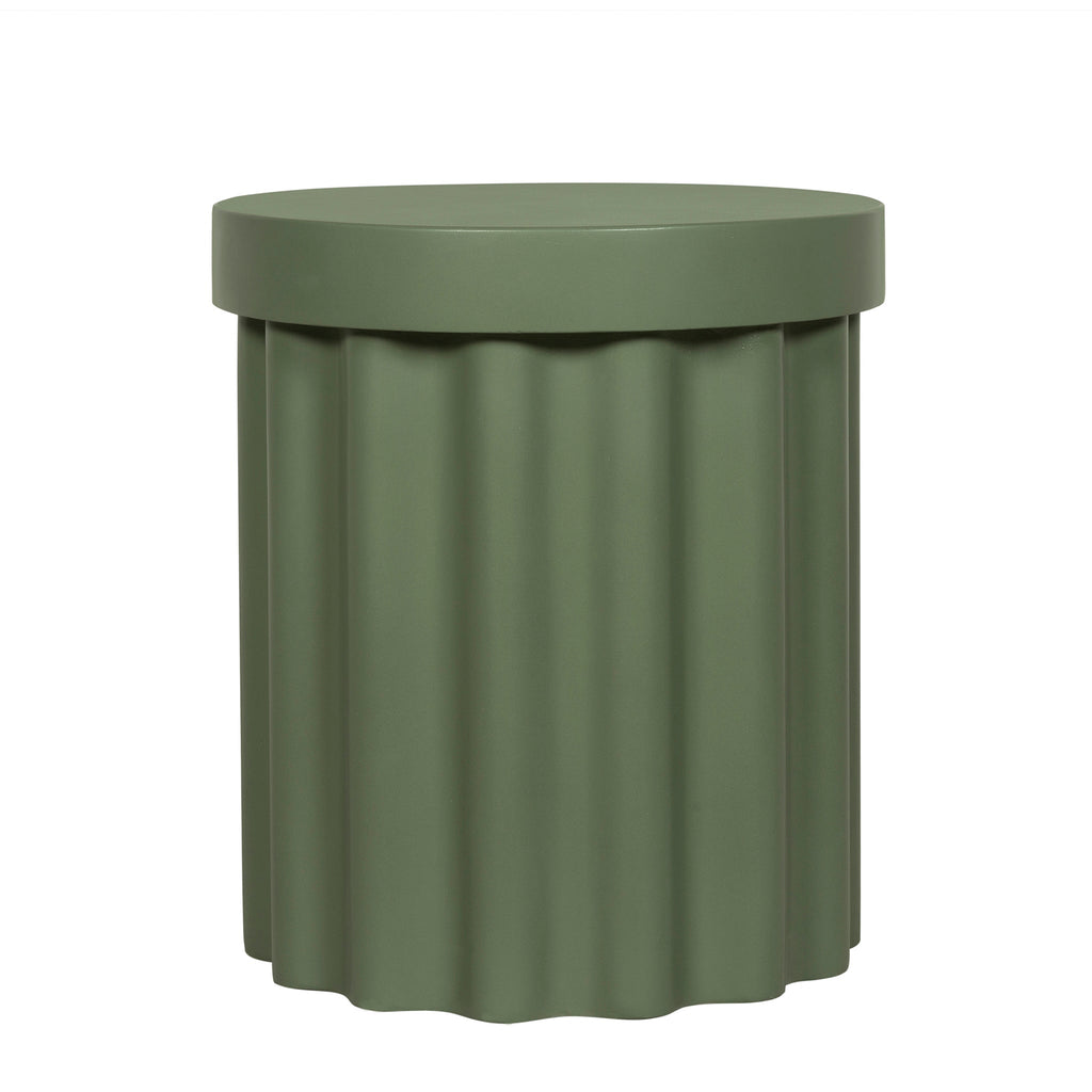 40cm Concrete Capri Side Table - Green