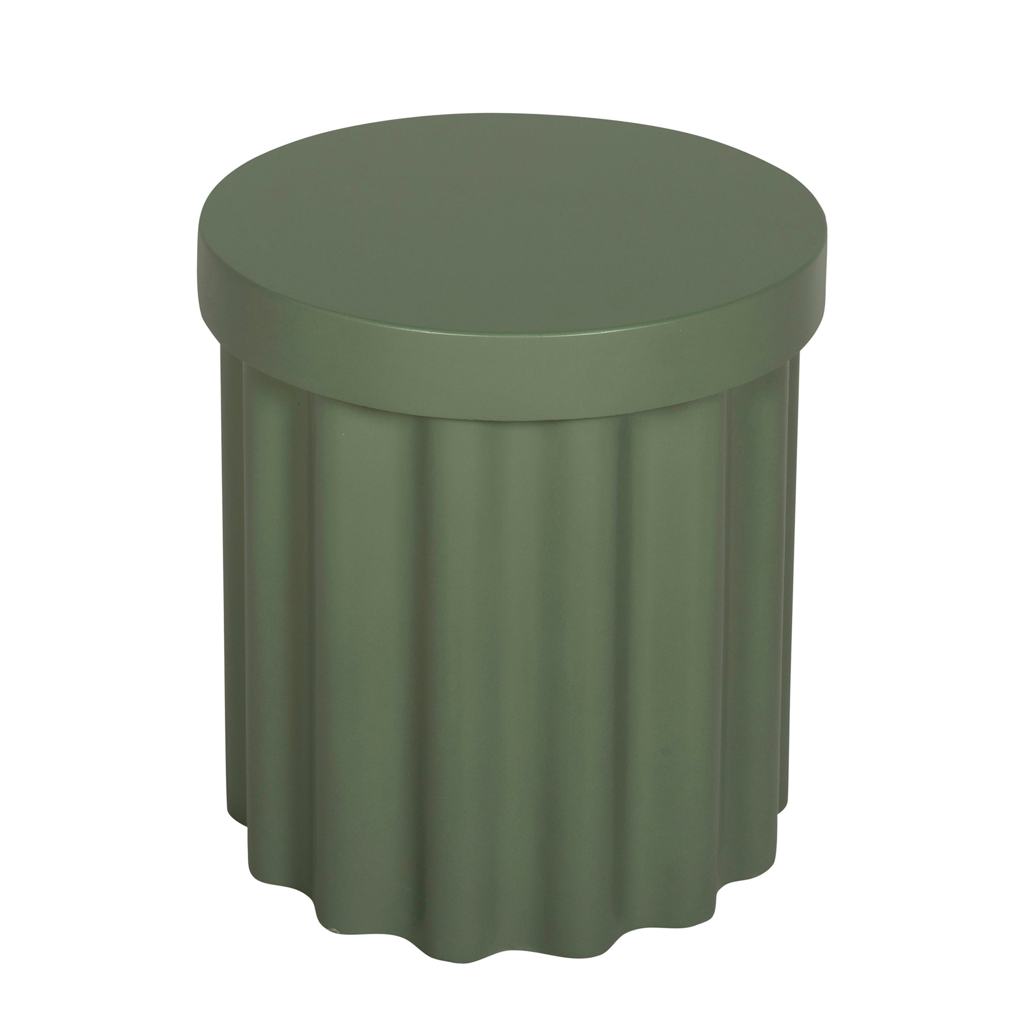 40cm Concrete Capri Side Table - Green