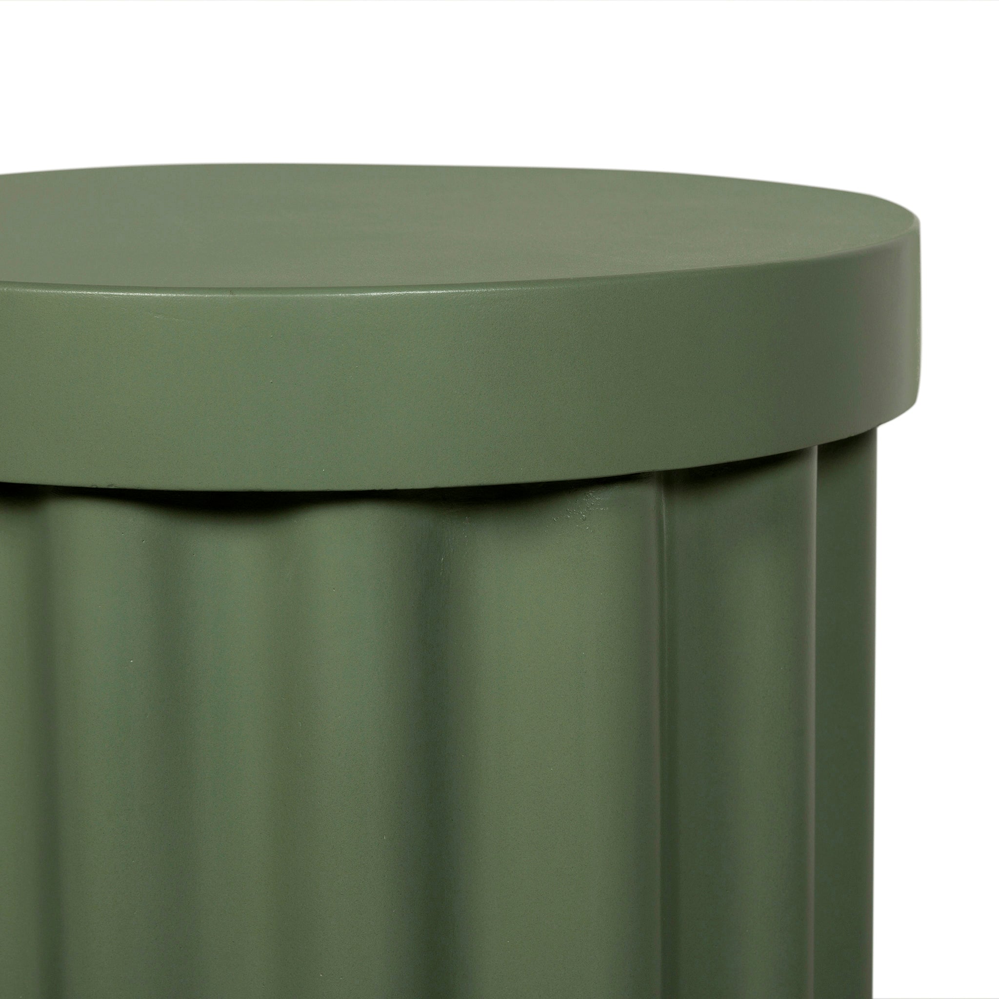 40cm Concrete Capri Side Table - Green