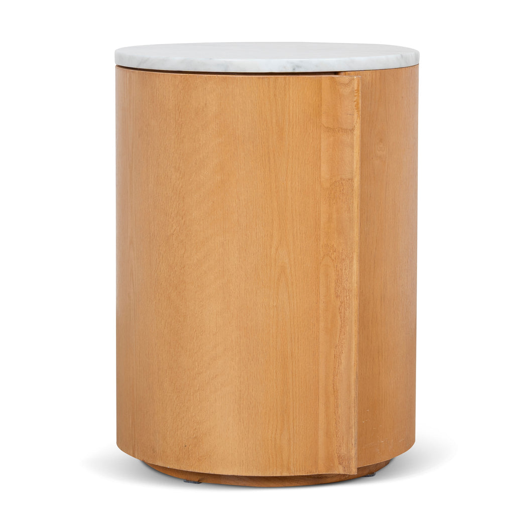Round Bedside Table - Natural