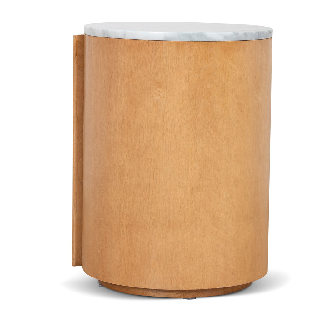 Round Bedside Table - Natural