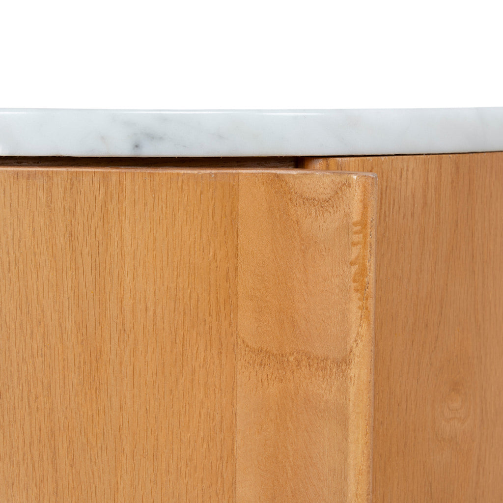 Round Bedside Table - Natural