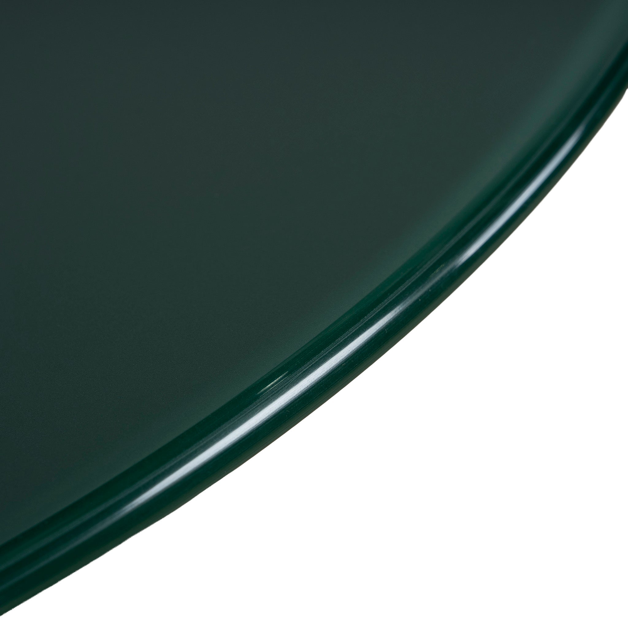 60cm Round Tempered Glass Capri Side Table - Green