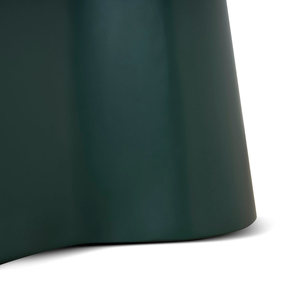 60cm Round Tempered Glass Capri Side Table - Green