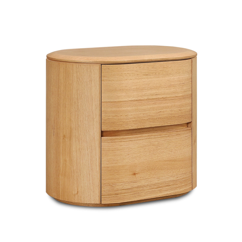 60cm Tassie Oak Bedside Table - Natural