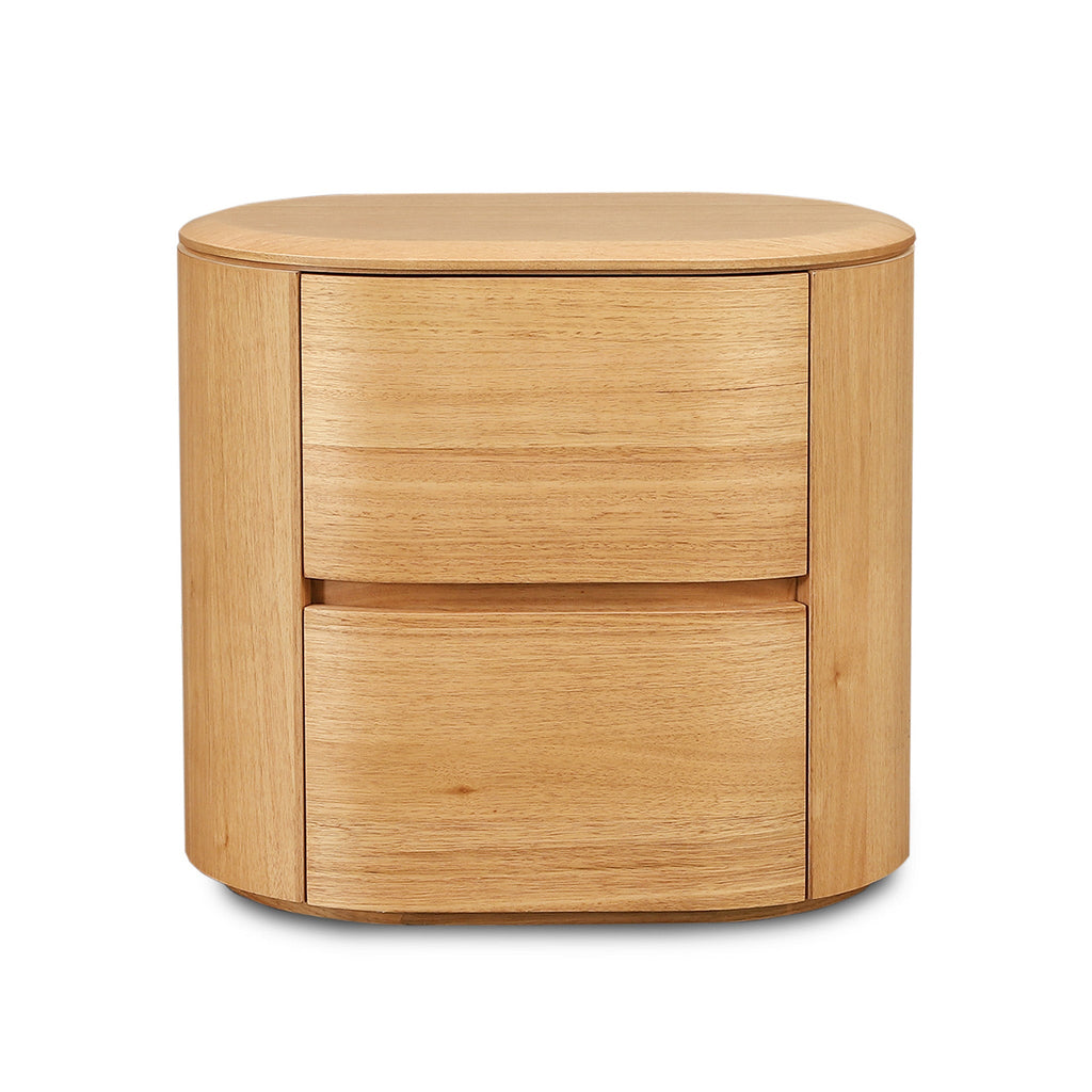 60cm Tassie Oak Bedside Table - Natural