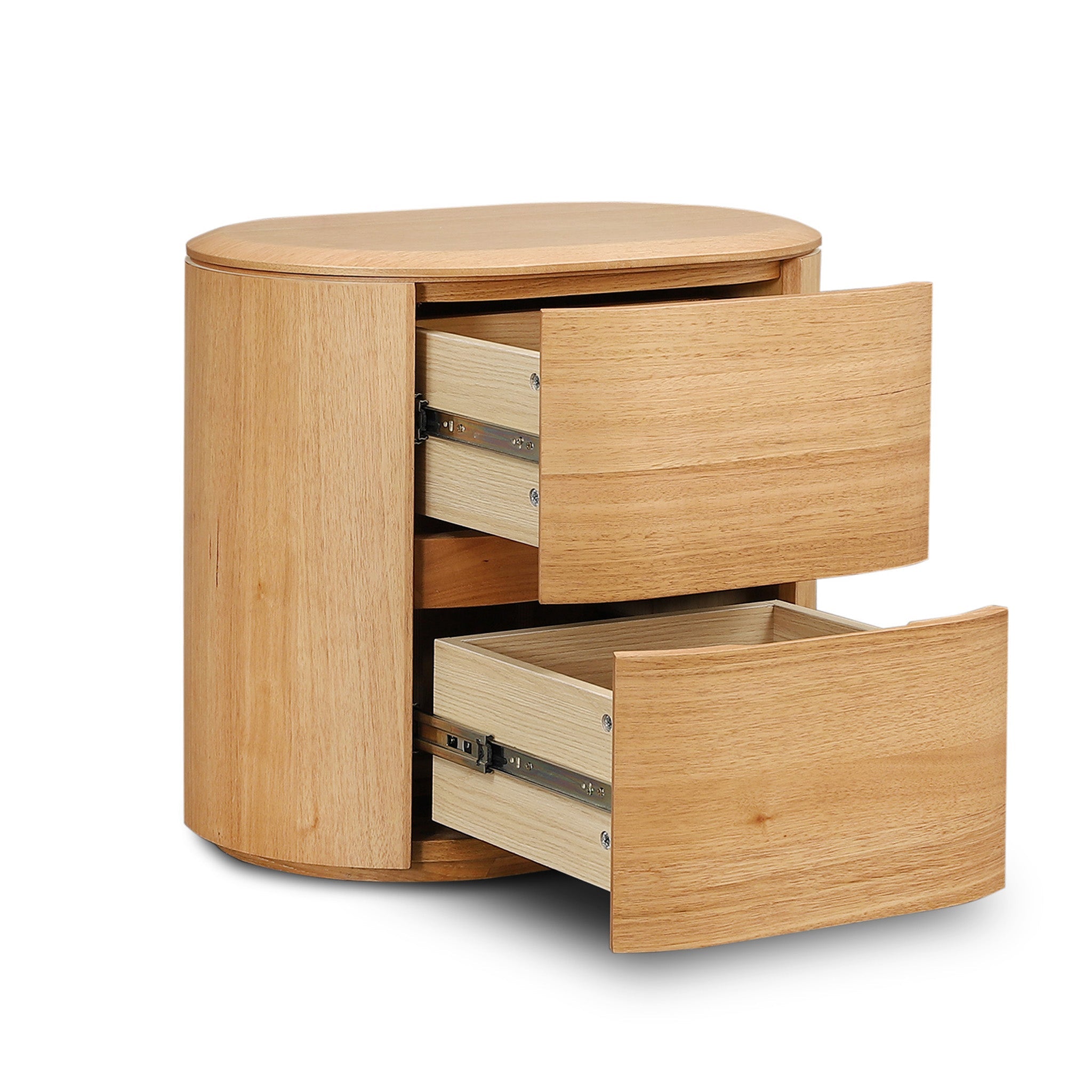 60cm Tassie Oak Bedside Table - Natural