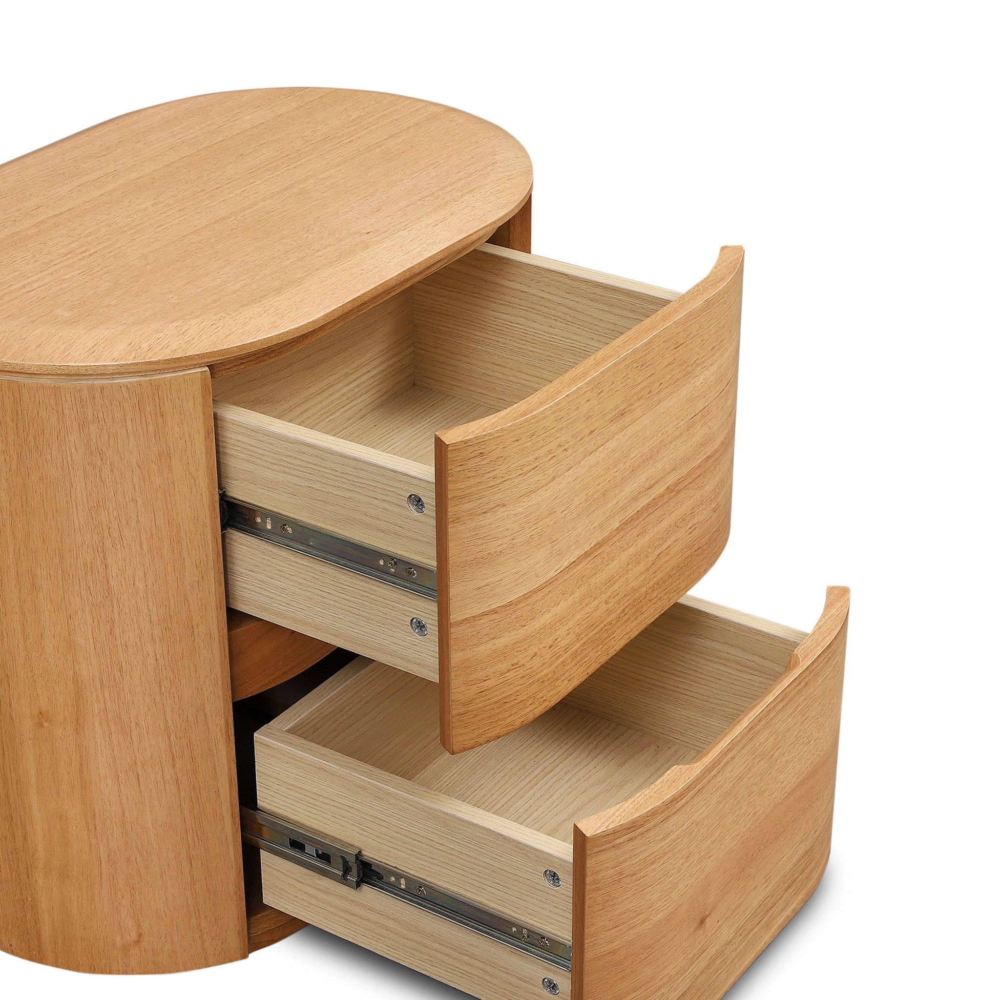60cm Tassie Oak Bedside Table - Natural