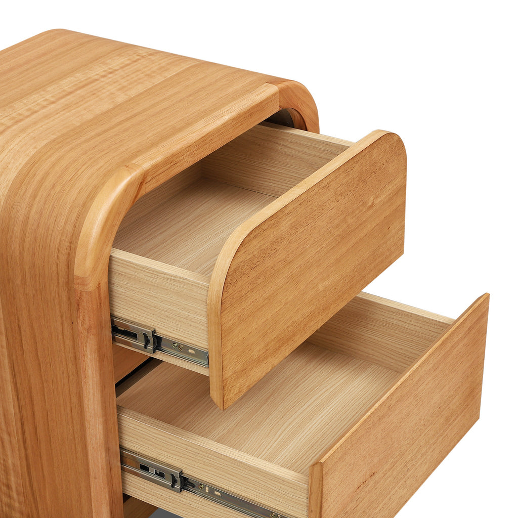 55cm Tassie Oak Bedside Table - Natural