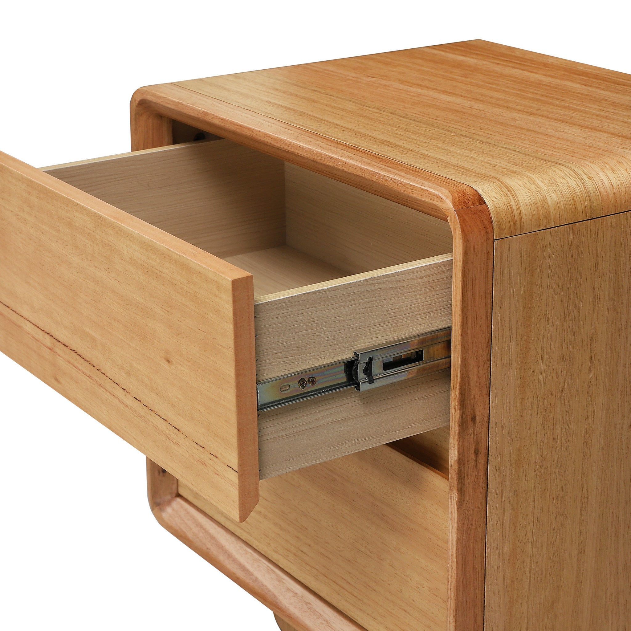 52cm Tassie Oak Bedside Table - Natural