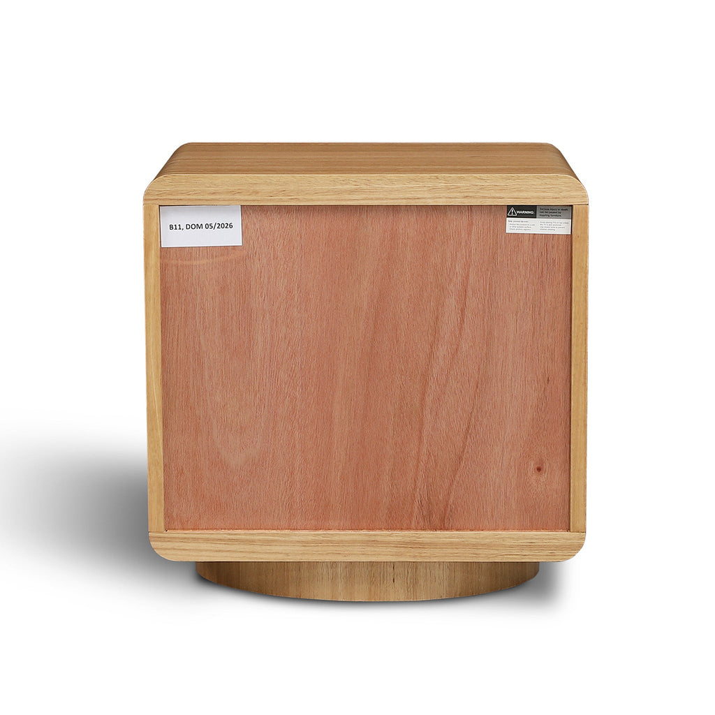 52cm Tassie Oak Bedside Table - Natural
