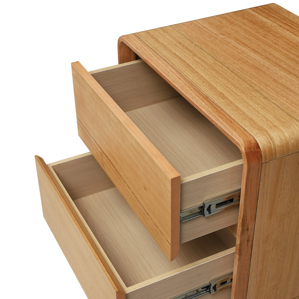52cm Tassie Oak Bedside Table - Natural