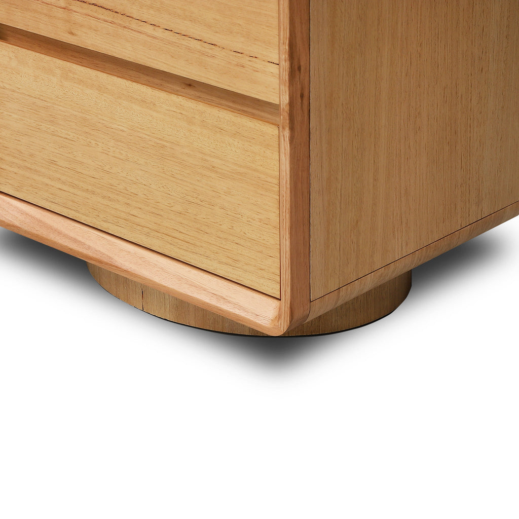 52cm Tassie Oak Bedside Table - Natural