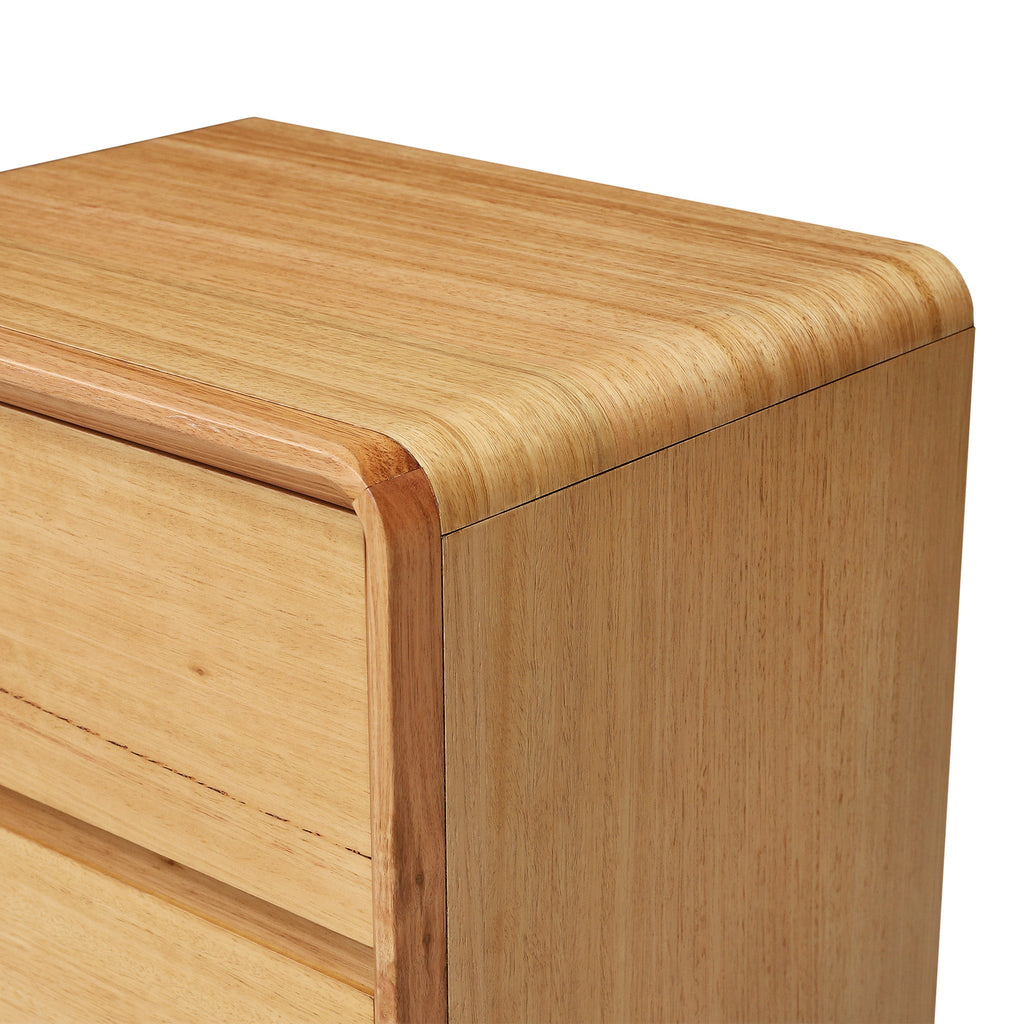 52cm Tassie Oak Bedside Table - Natural