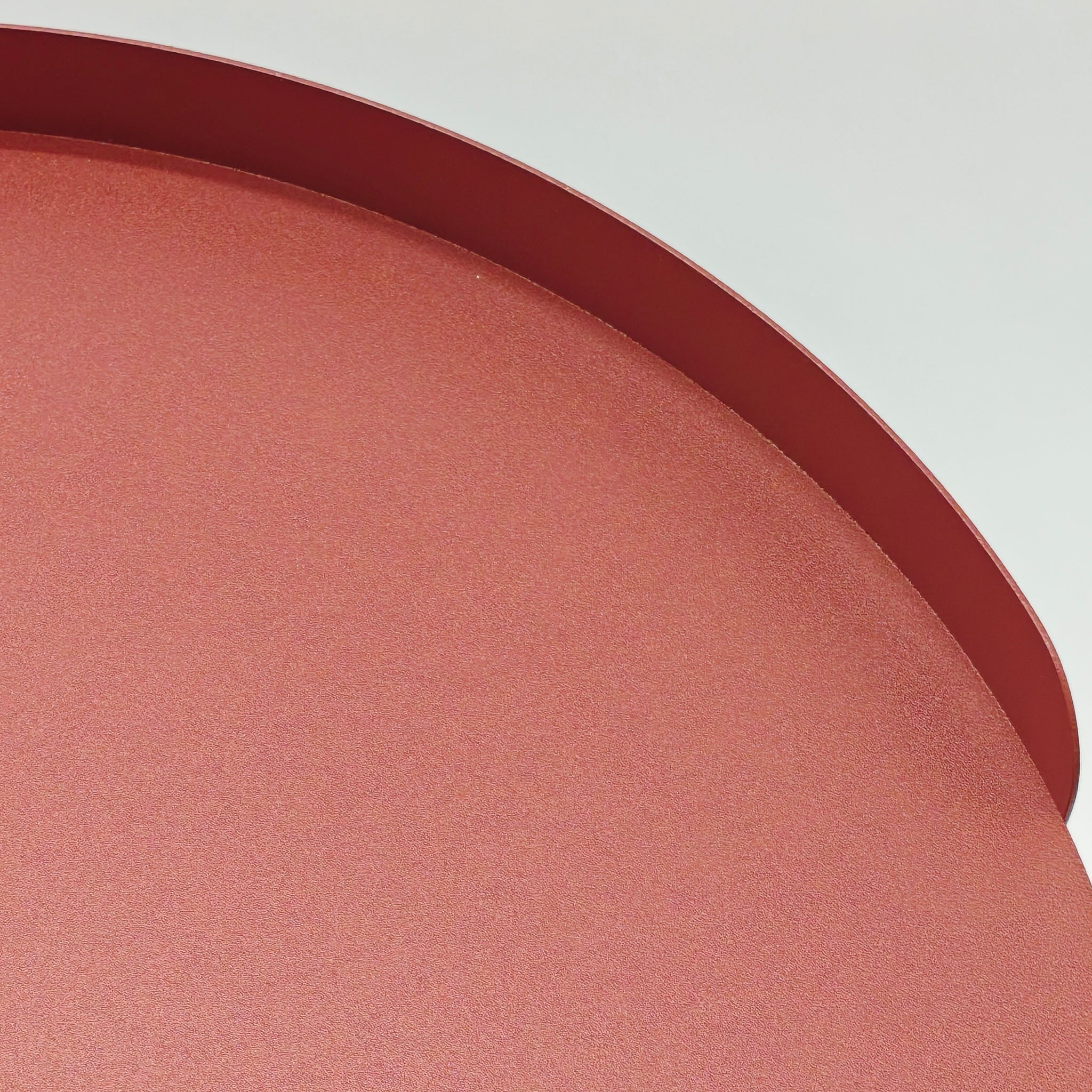 37cm Round Capri Side Table - Burgundy Red