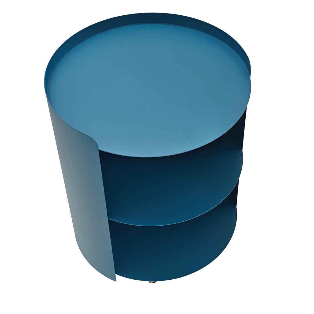 37cm Round Capri Side Table - Navy Blue