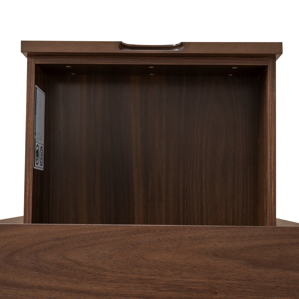 SQ Wooden Bedside Table - Walnut