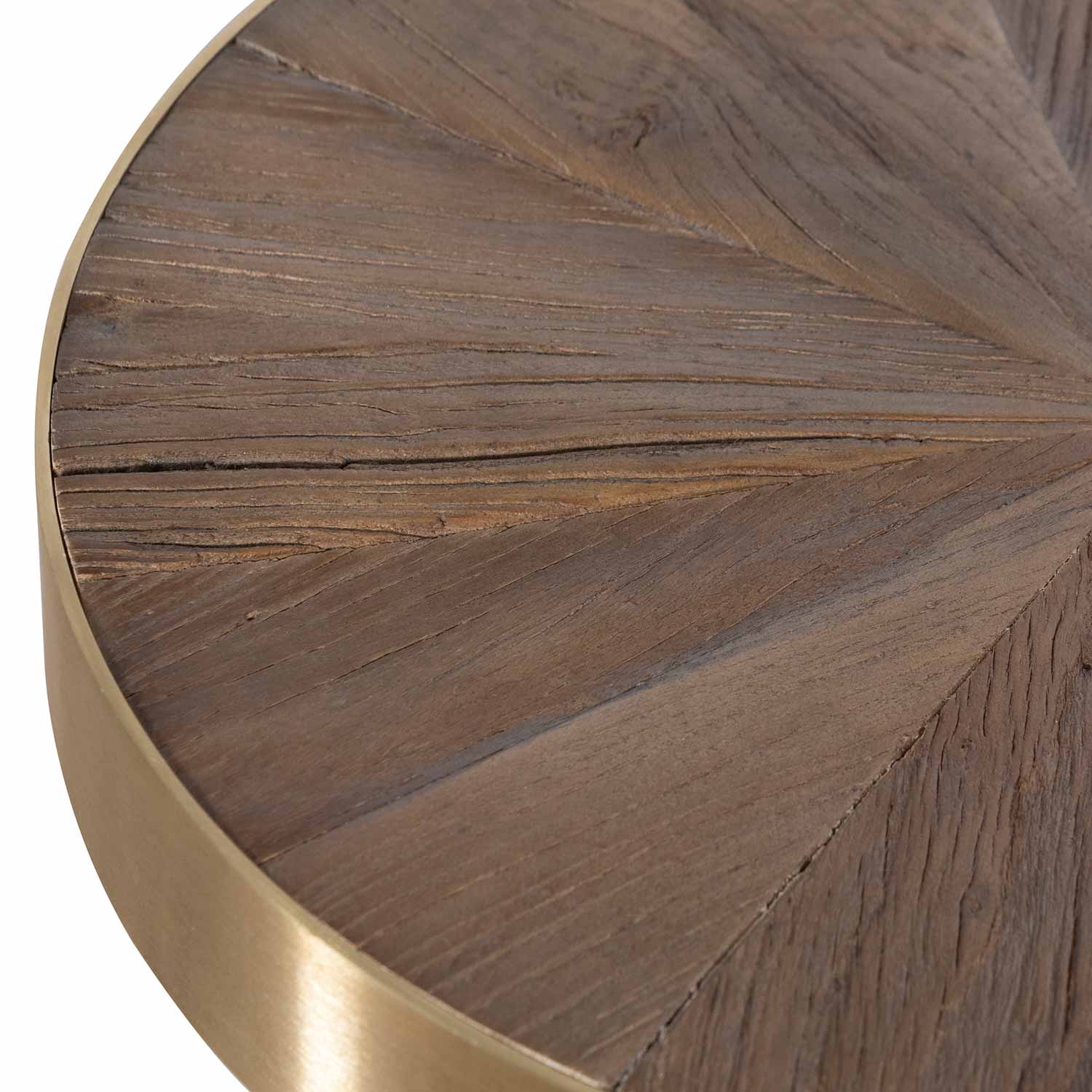 Capri Side Table - Natural Top with Dark Grey Base