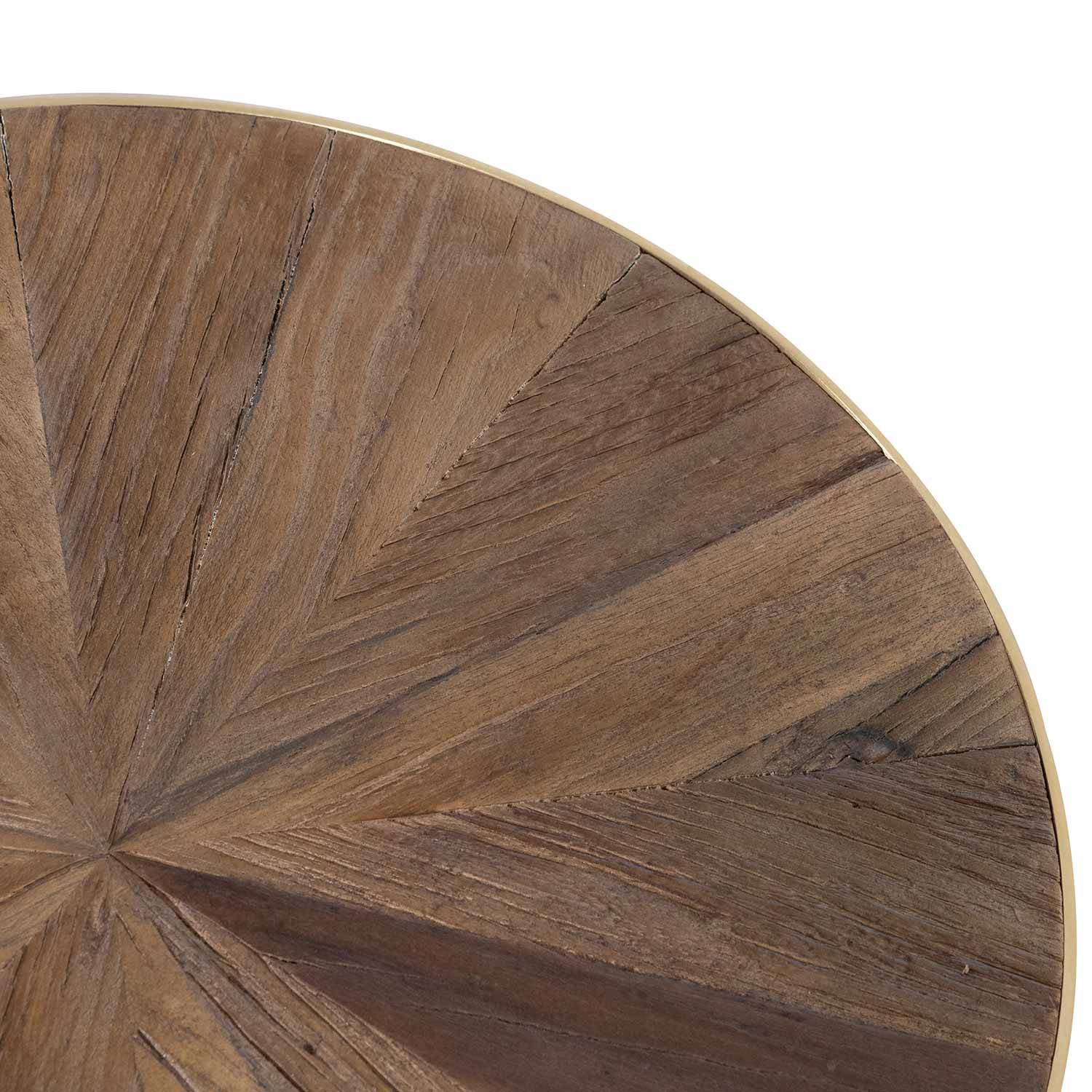 Capri Side Table - Natural Top with Dark Grey Base