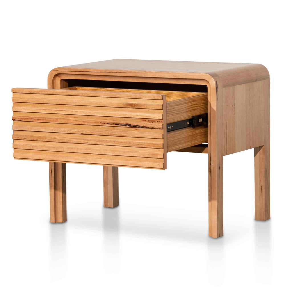 Single Drawer Bedside Table - Messmate