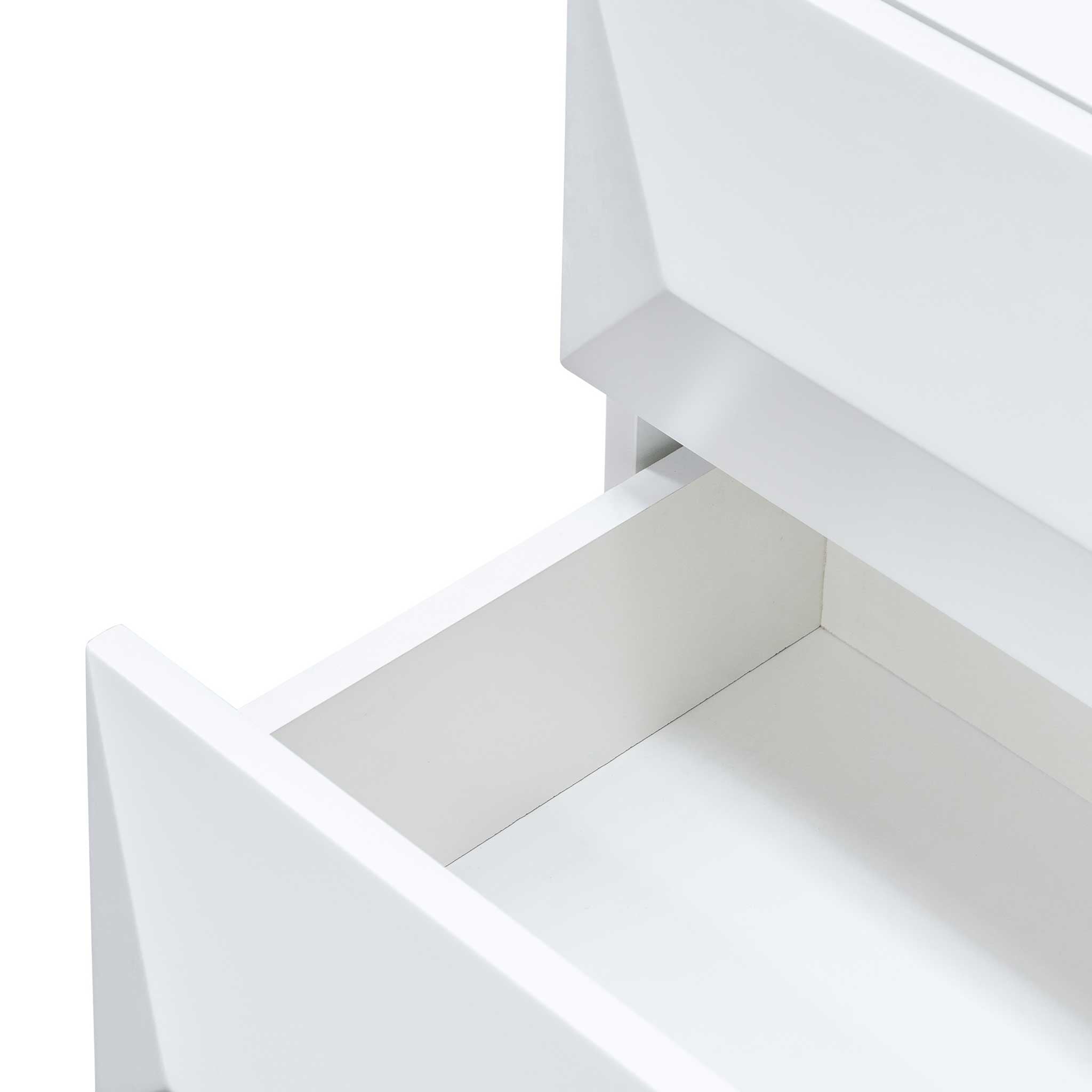 Wooden Capri Side Table - White with Gold Legs