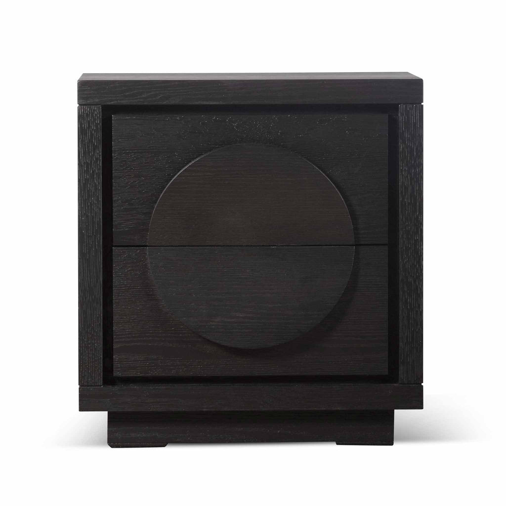 Bedside Table - Textured Espresso Black