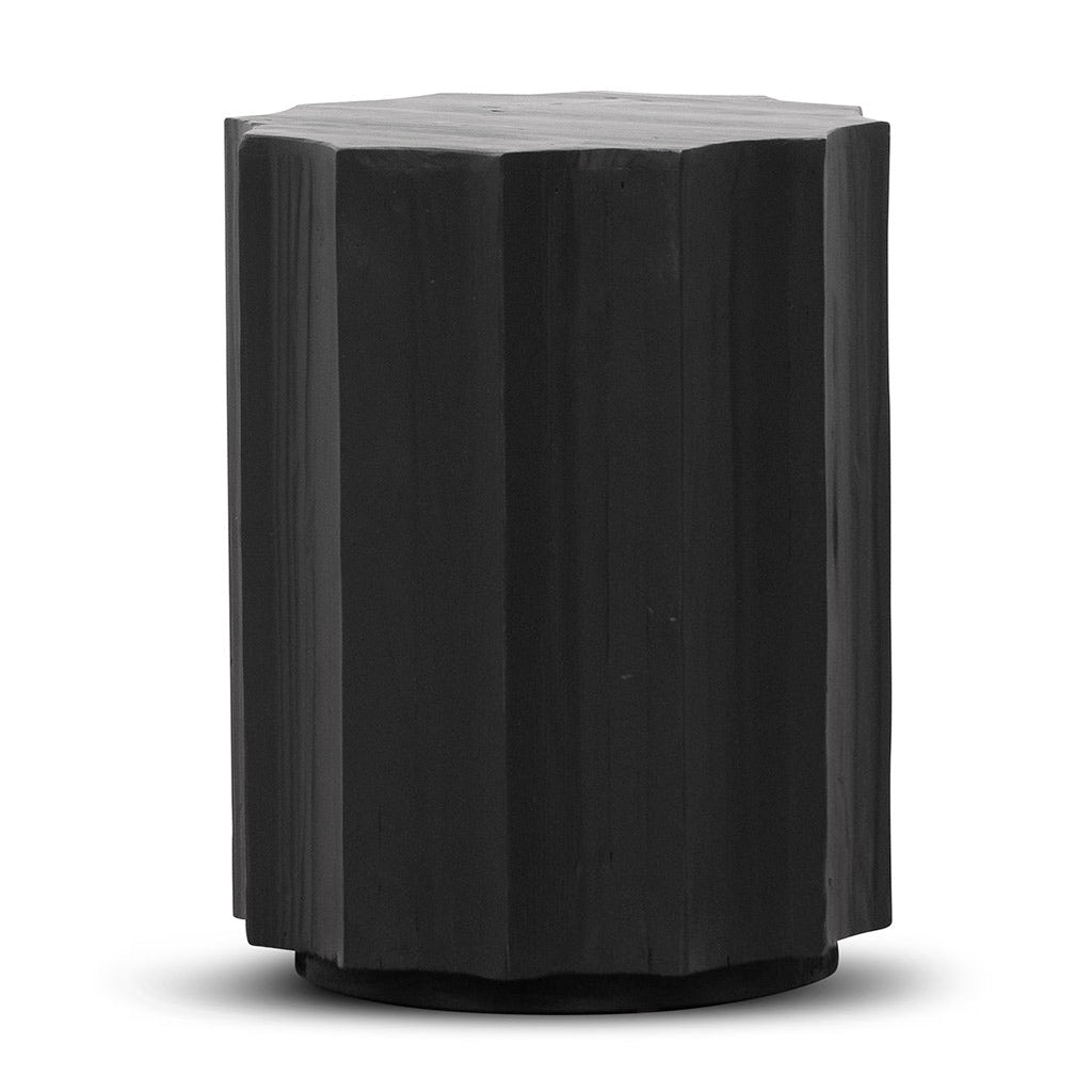 40cm (D) recycled Capri Side Table - Full Black