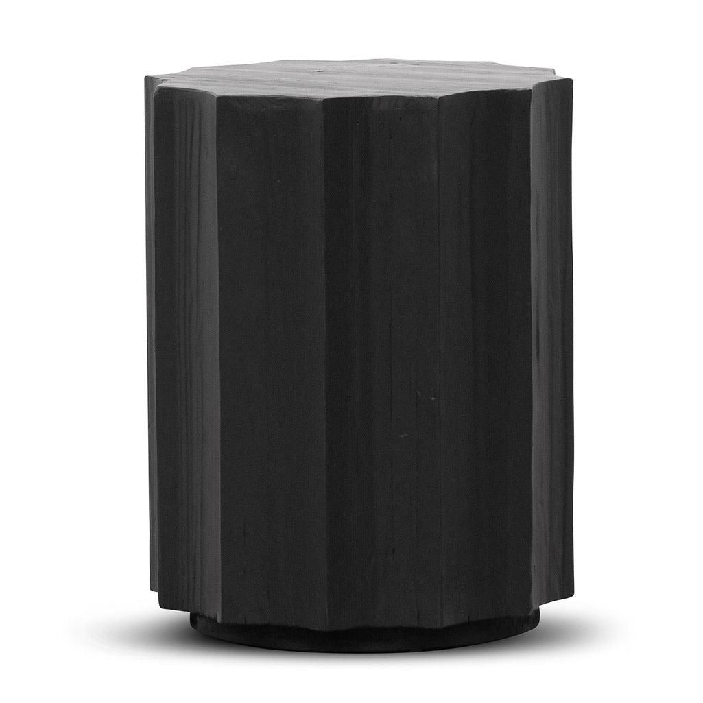 40cm (D) recycled Capri Side Table - Full Black