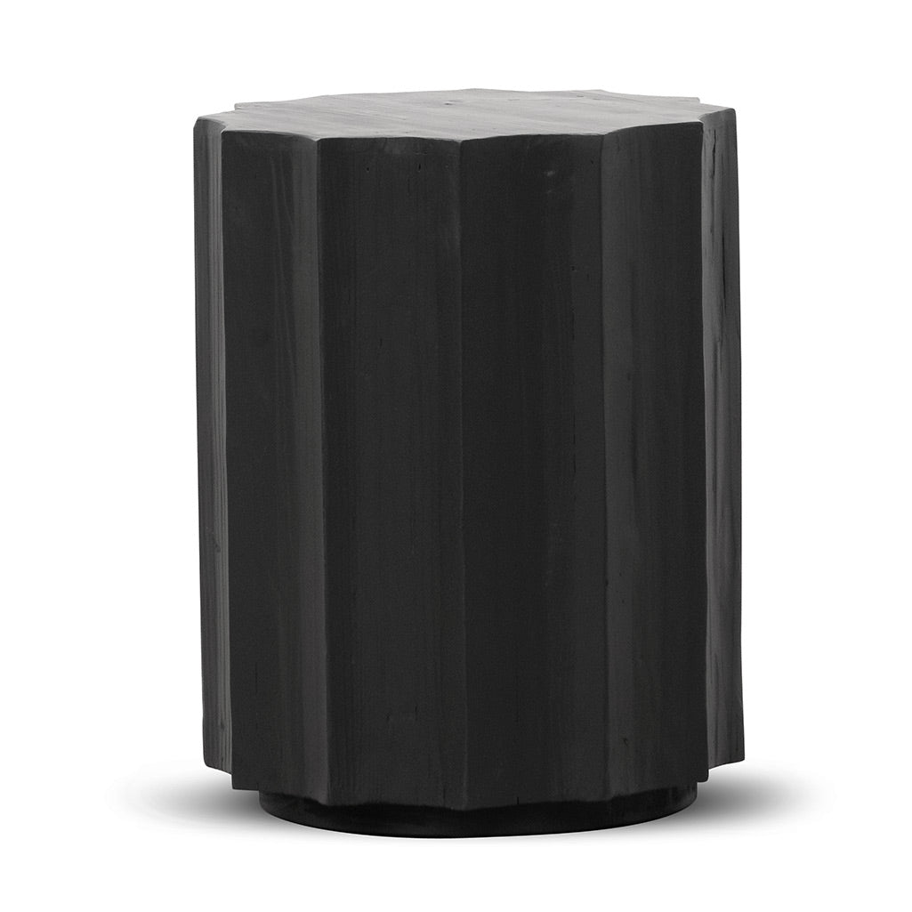 40cm (D) recycled Capri Side Table - Full Black