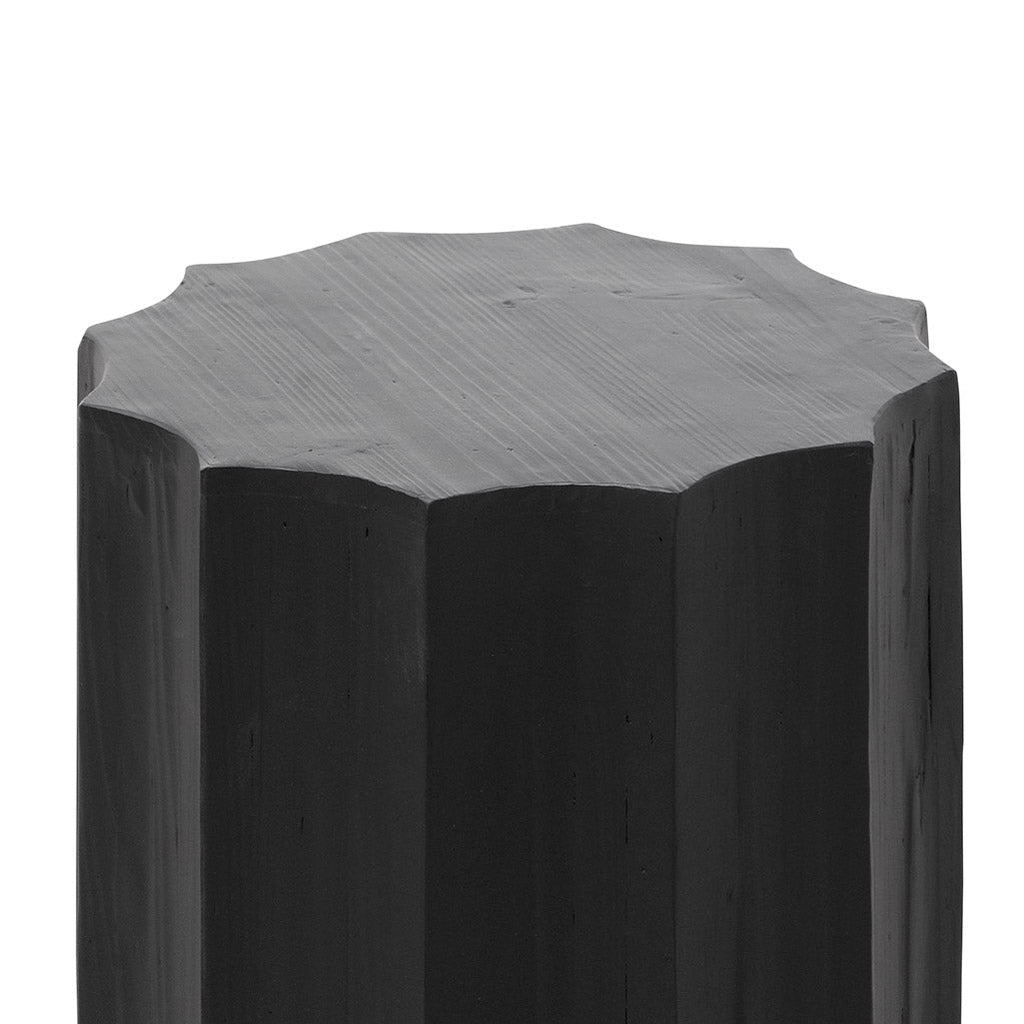 40cm (D) recycled Capri Side Table - Full Black