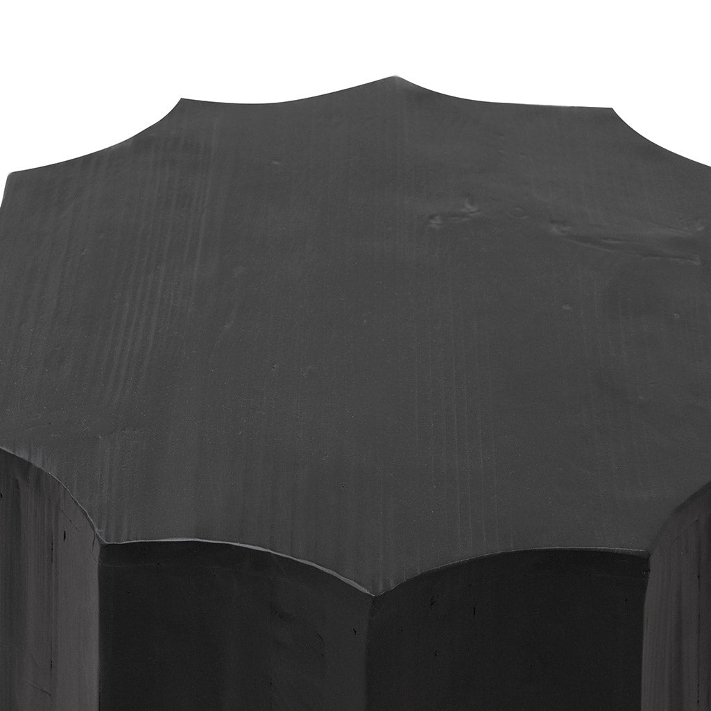 40cm (D) recycled Capri Side Table - Full Black