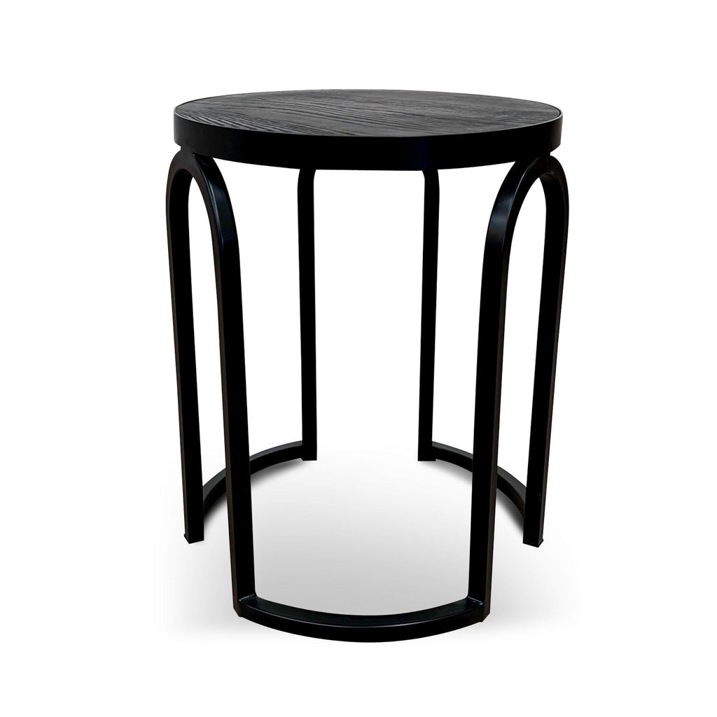 Oak Capri Side Table - Full Black