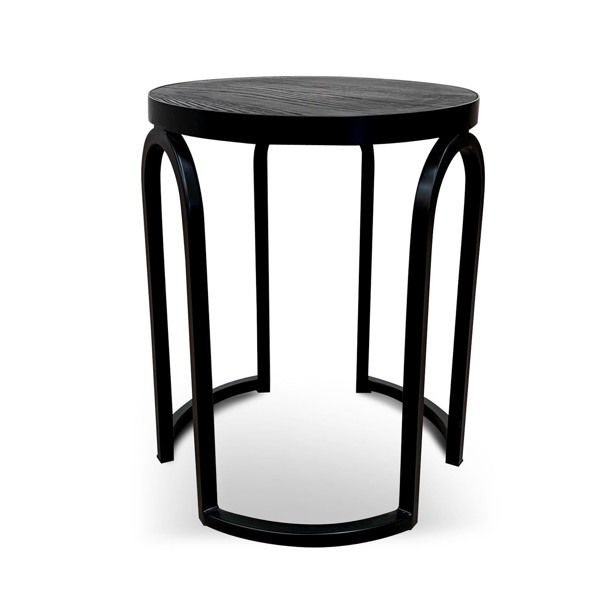 Oak Capri Side Table - Full Black