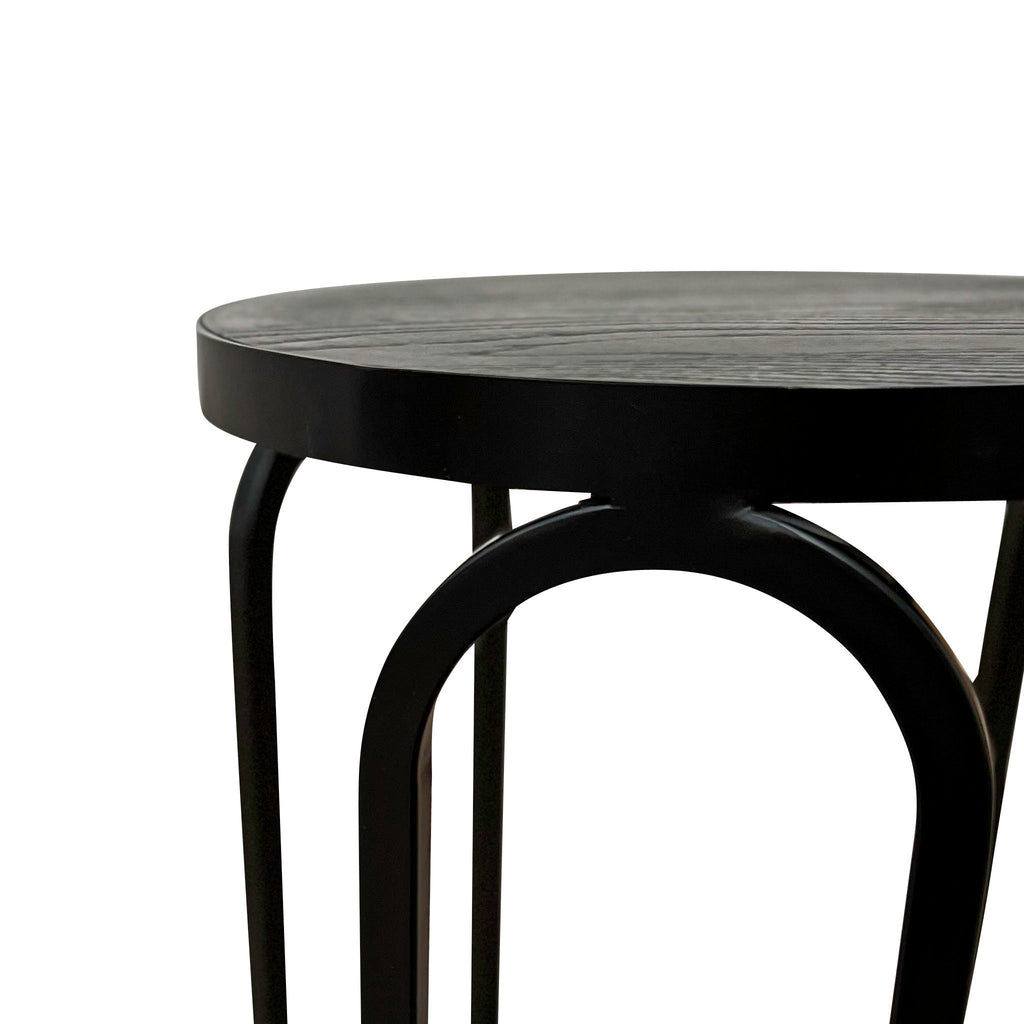 Oak Capri Side Table - Full Black