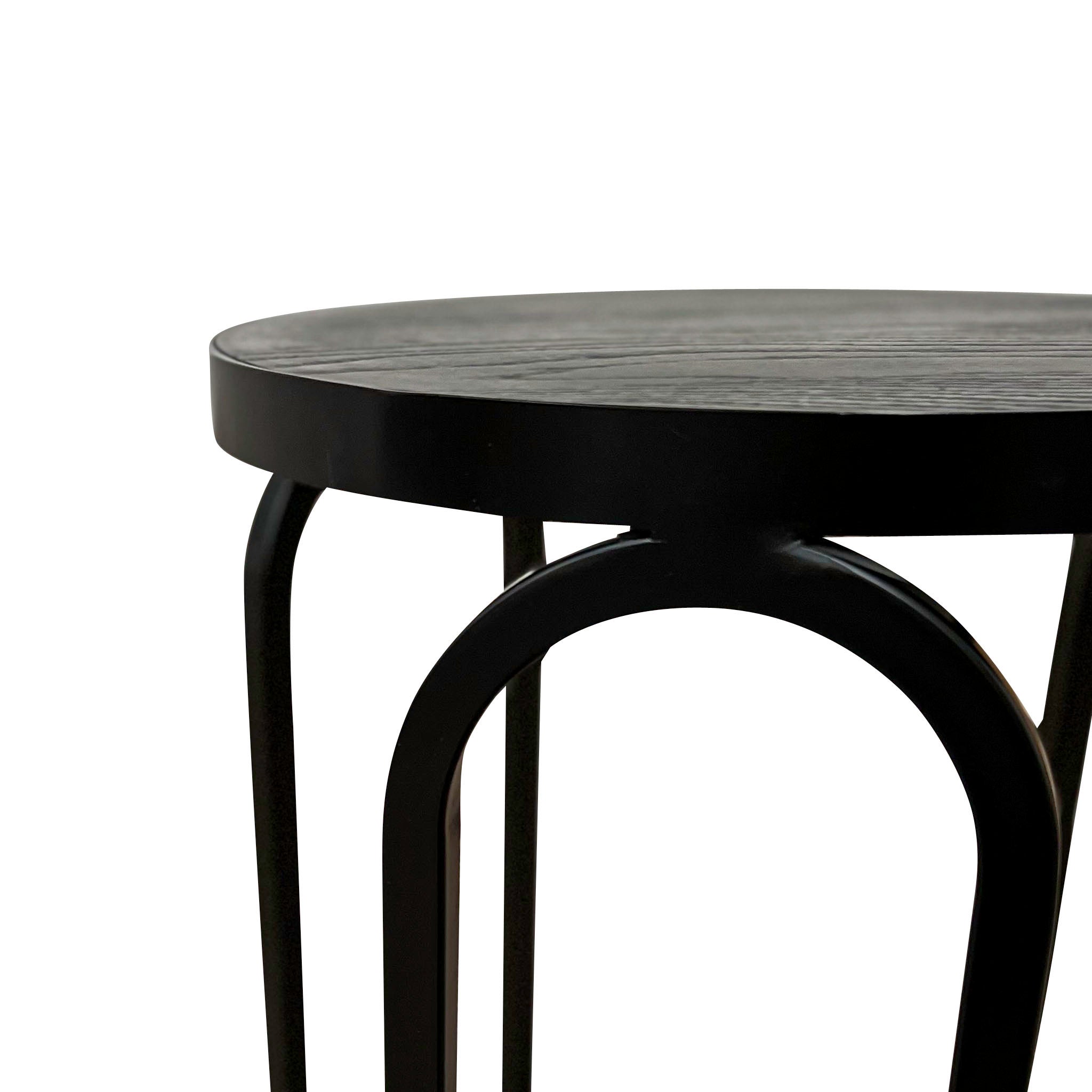 Oak Capri Side Table - Full Black