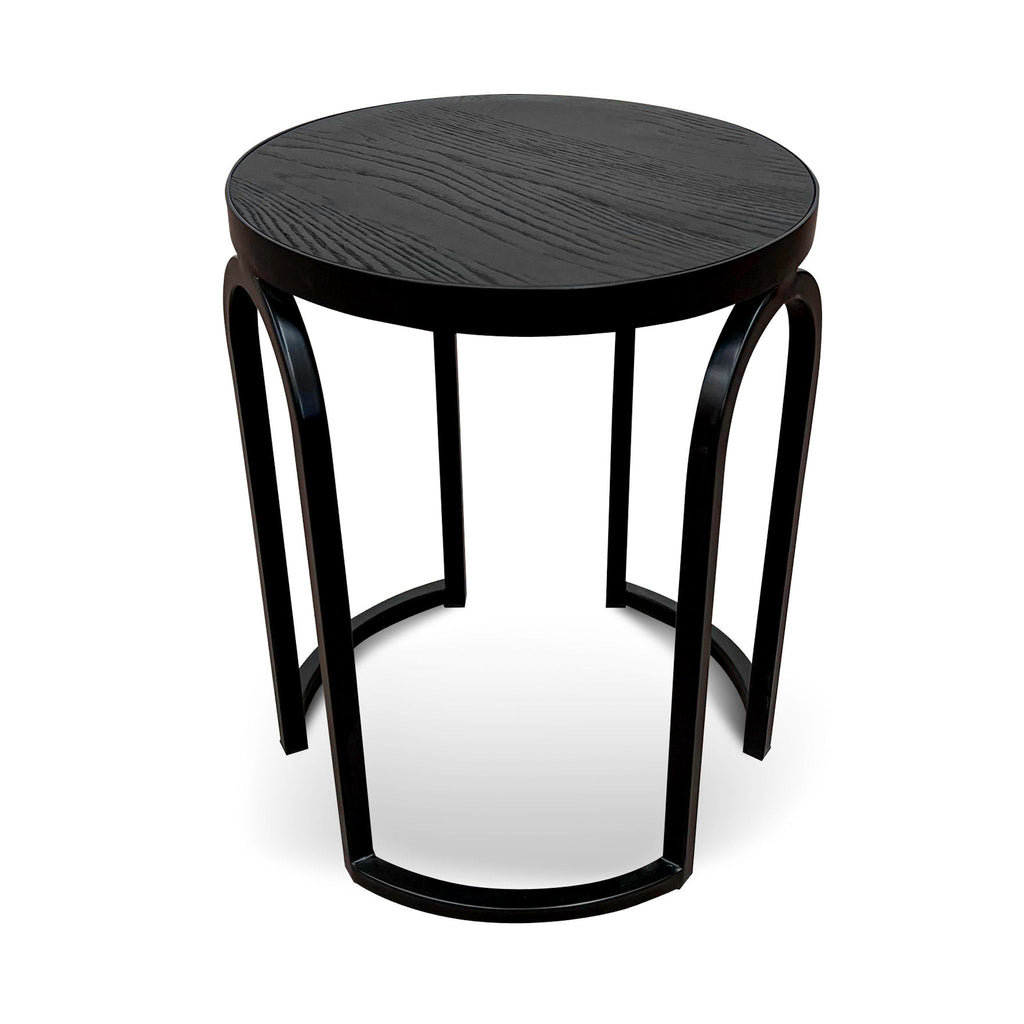 Oak Capri Side Table - Full Black
