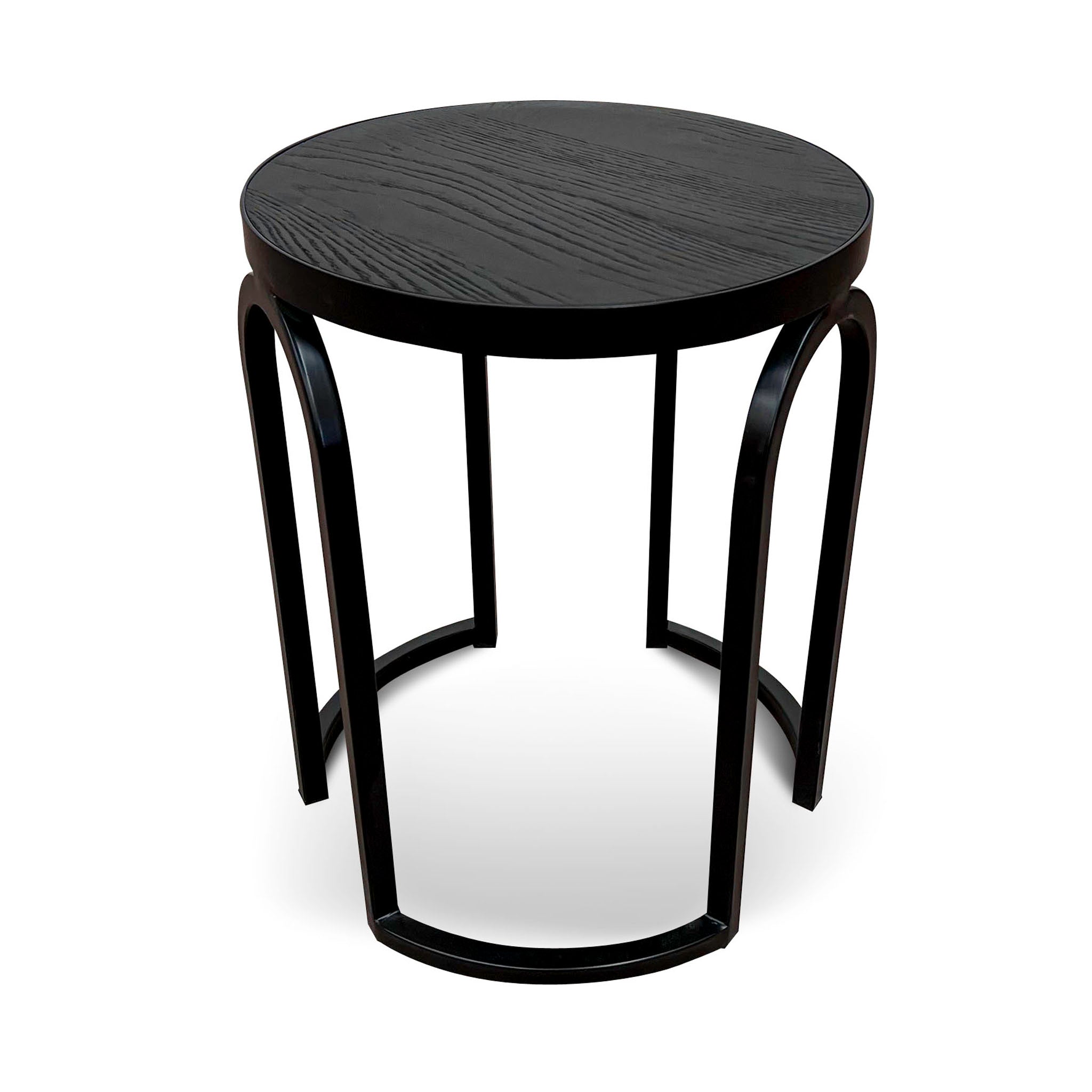 Oak Capri Side Table - Full Black