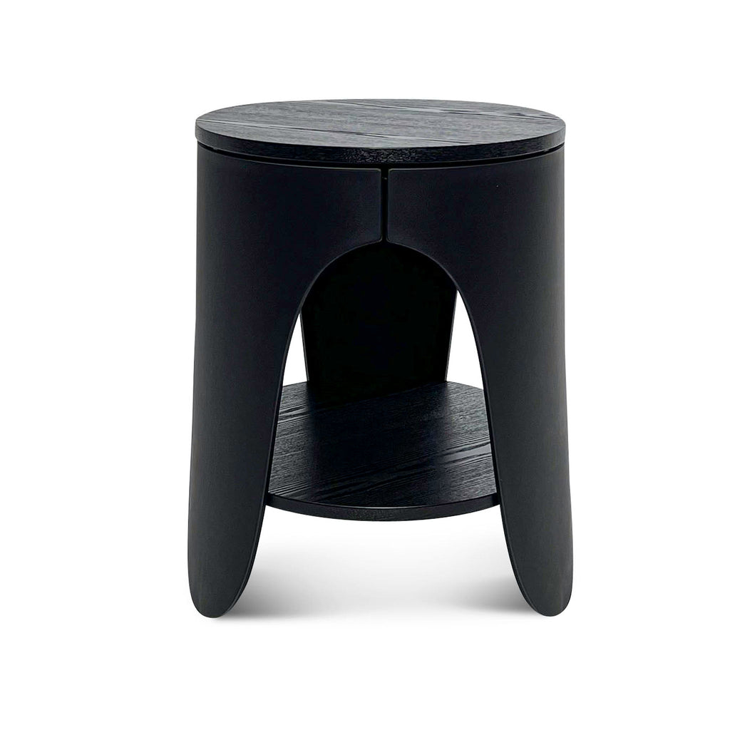 Round Capri Side Table - Full Black